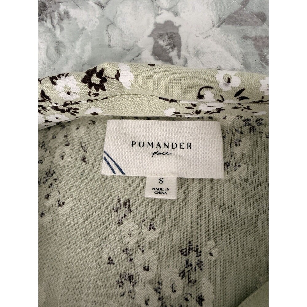 Pomander Place by Tuckernuck Sage Green Floral Tiered Midi Dress S Cottagecore - Picture 6 of 7